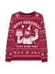Sweat-shirt laid Happy Hanukkah - Conception drôle de fête de festival de 8 jours - R