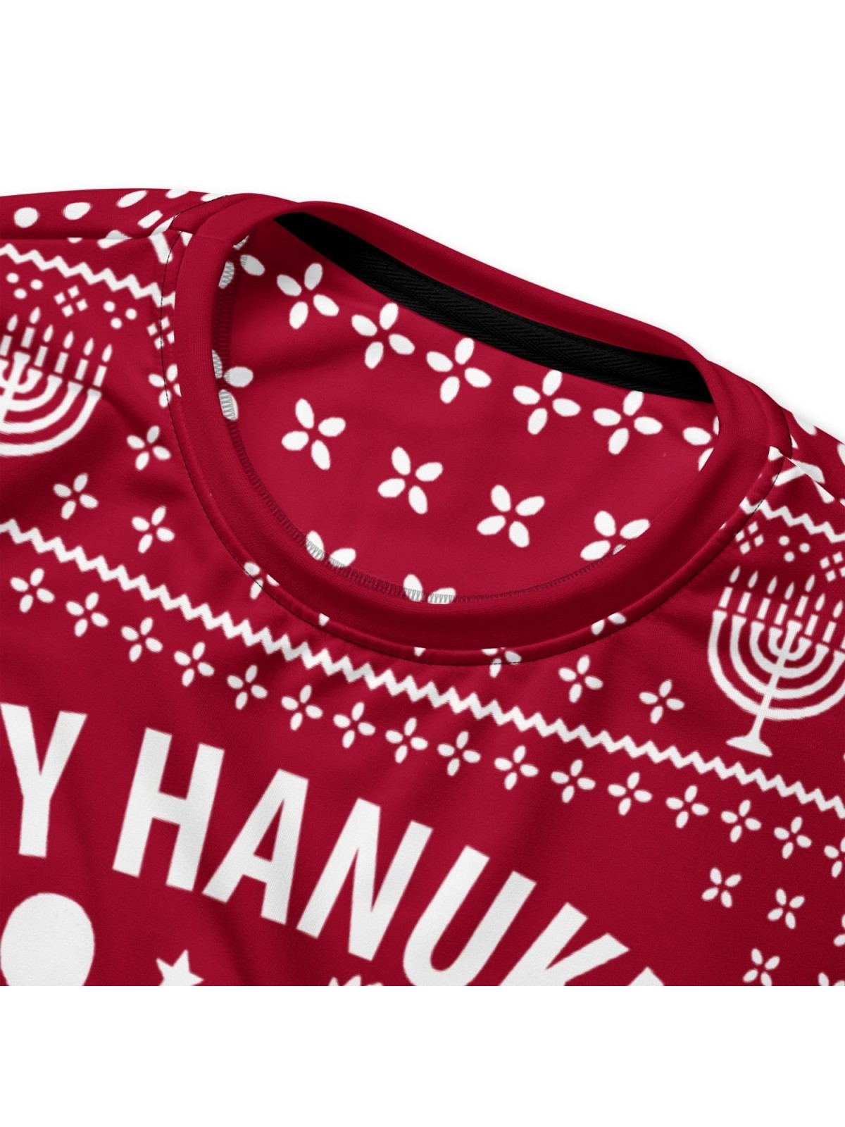 Sweat-shirt laid Happy Hanukkah - Conception drôle de fête de festival de 8 jours - R