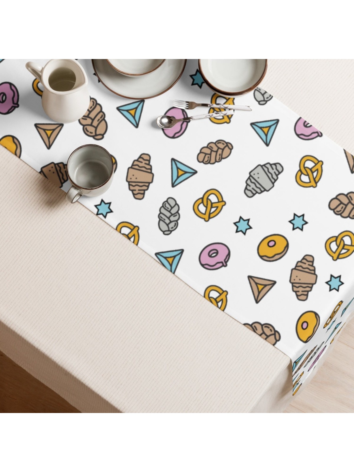 Jewish Pastries Table Runner