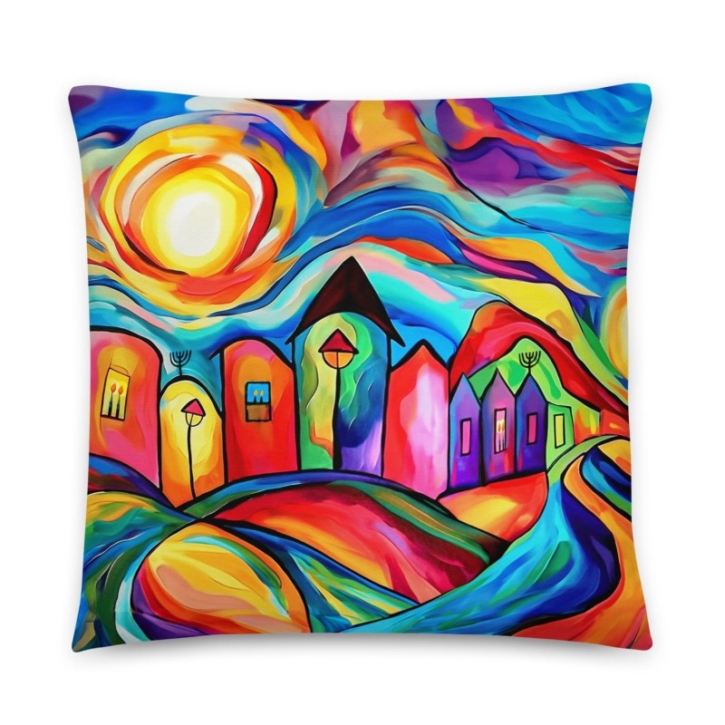 Colorful Jerusalem Decorative Pillow