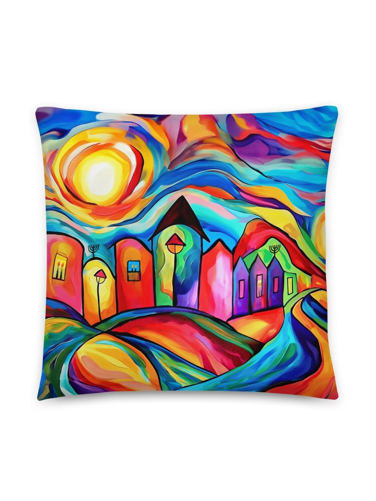 Colorful Jerusalem Decorative Pillow