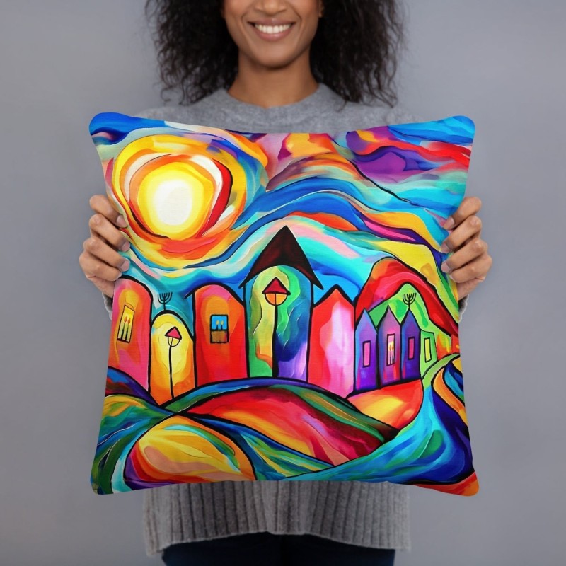 Colorful Jerusalem Decorative Pillow