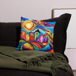 Colorful Jerusalem Decorative Pillow