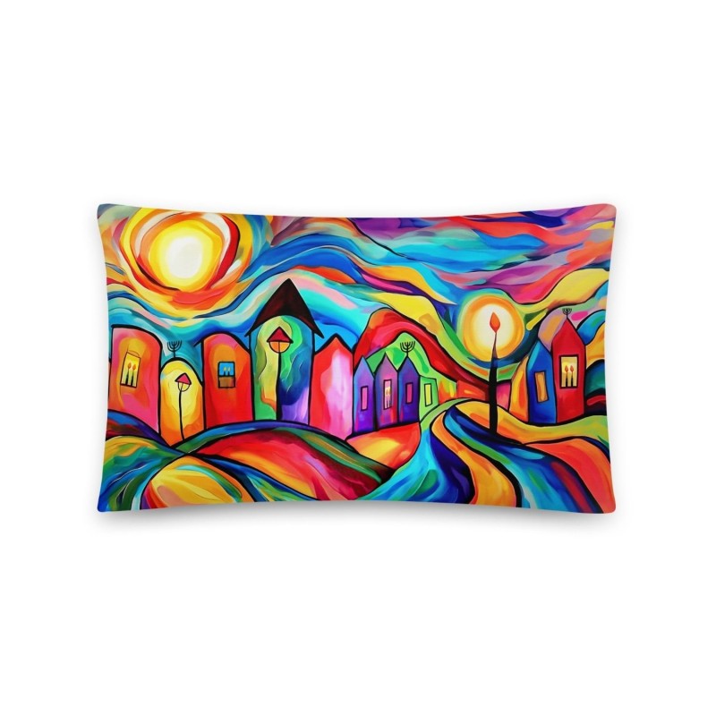 Colorful Jerusalem Decorative Pillow