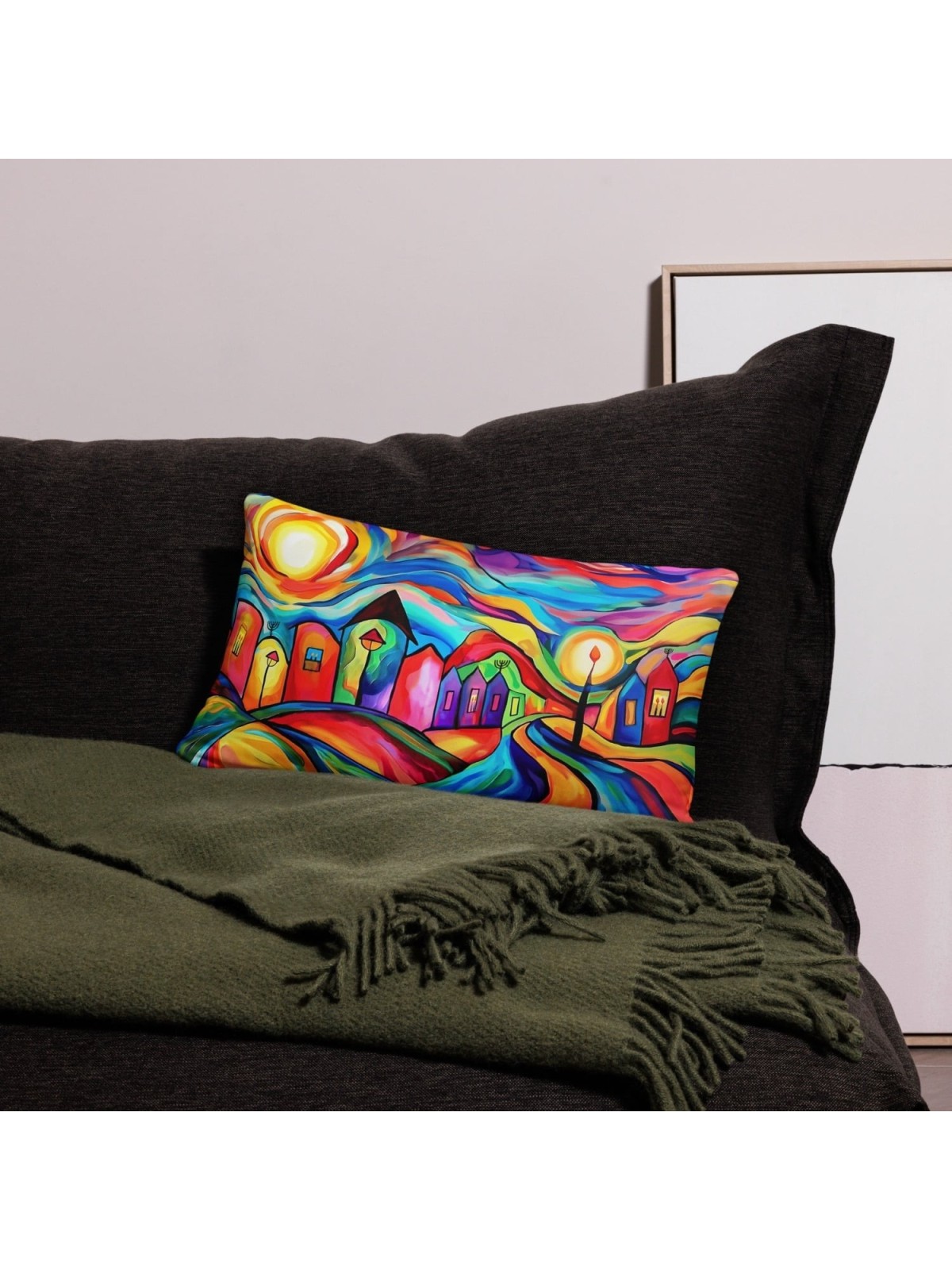 Colorful Jerusalem Decorative Pillow