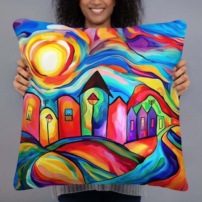 Colorful Jerusalem Decorative Pillow