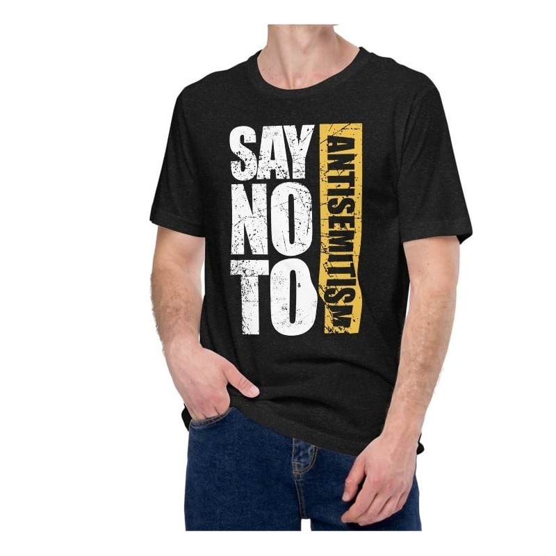 Say No To Antisemitism Block Print Unisex T-Shirt