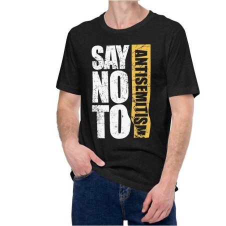 Say No To Antisemitism Block Print Unisex T-Shirt