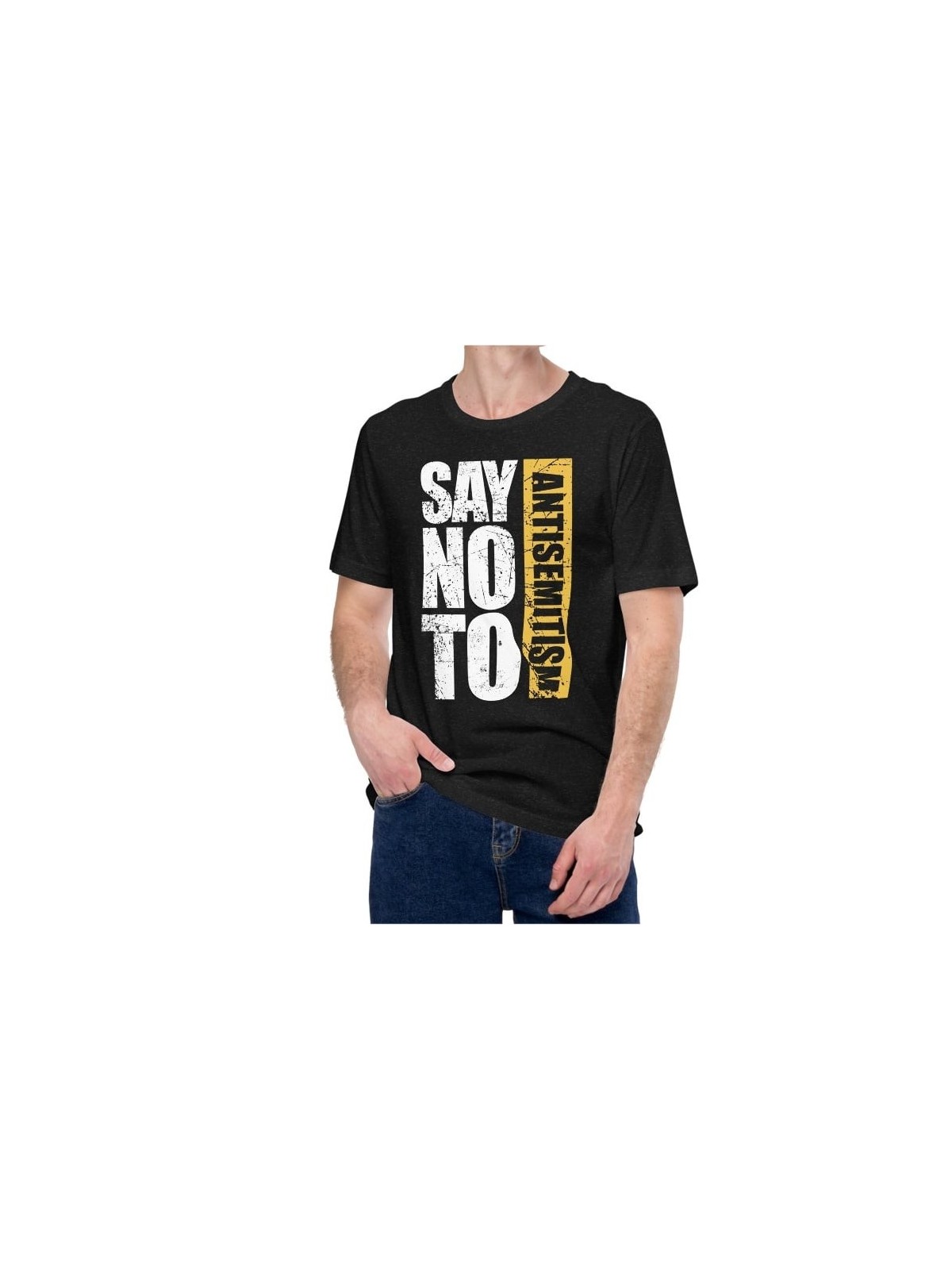 Say No To Antisemitism Block Print Unisex T-Shirt