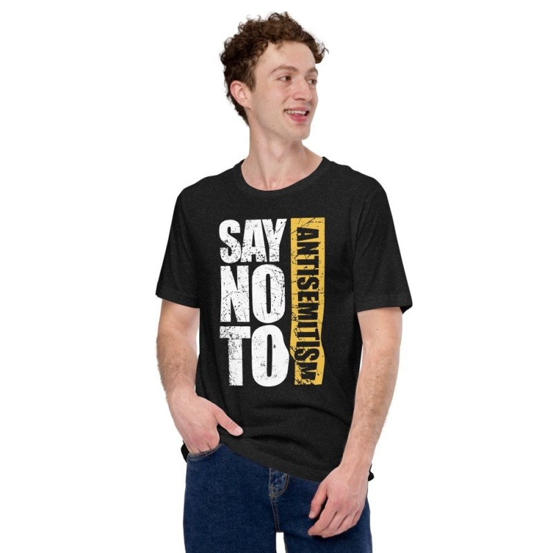 Dites non à l’antisémitisme Block Print T-shirt unisexe