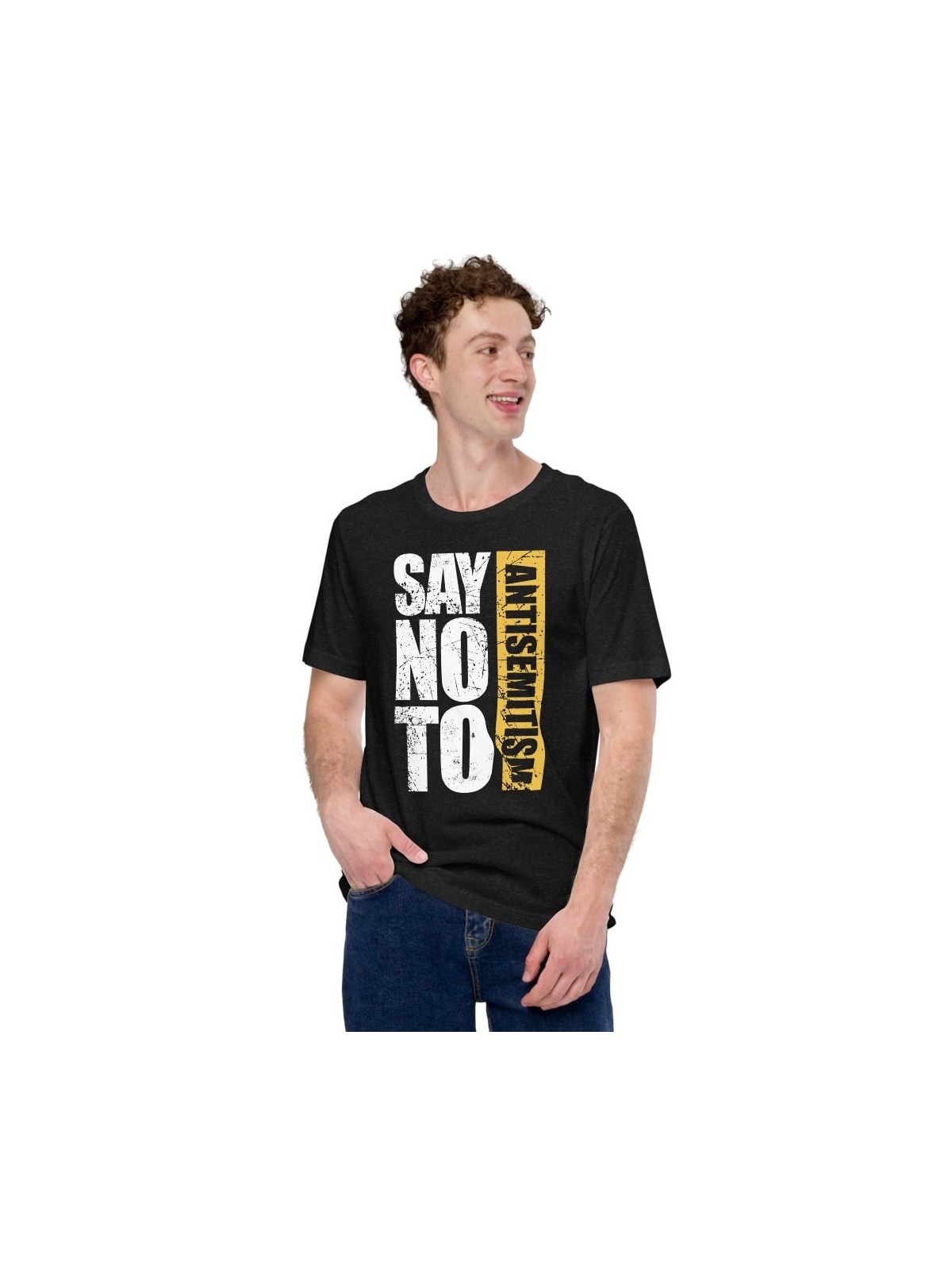 Say No To Antisemitism Block Print Unisex T-Shirt