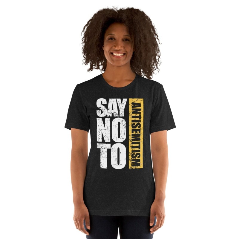 Dites non à l’antisémitisme Block Print T-shirt unisexe
