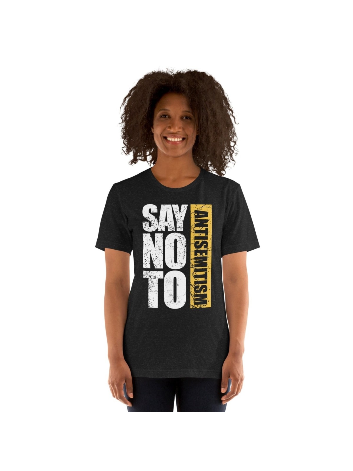 Say No To Antisemitism Block Print Unisex T-Shirt