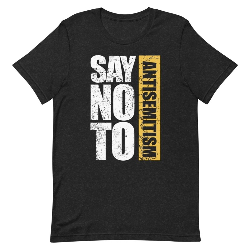 Say No To Antisemitism Block Print Unisex T-Shirt