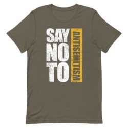 Say No To Antisemitism Block Print Unisex T-Shirt