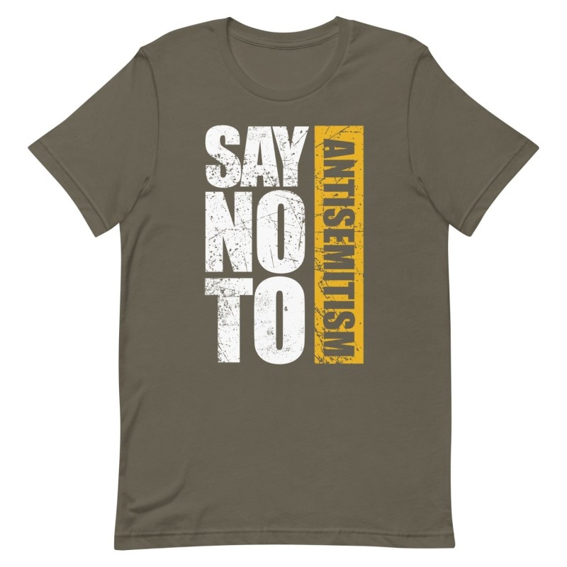 Say No To Antisemitism Block Print Unisex T-Shirt