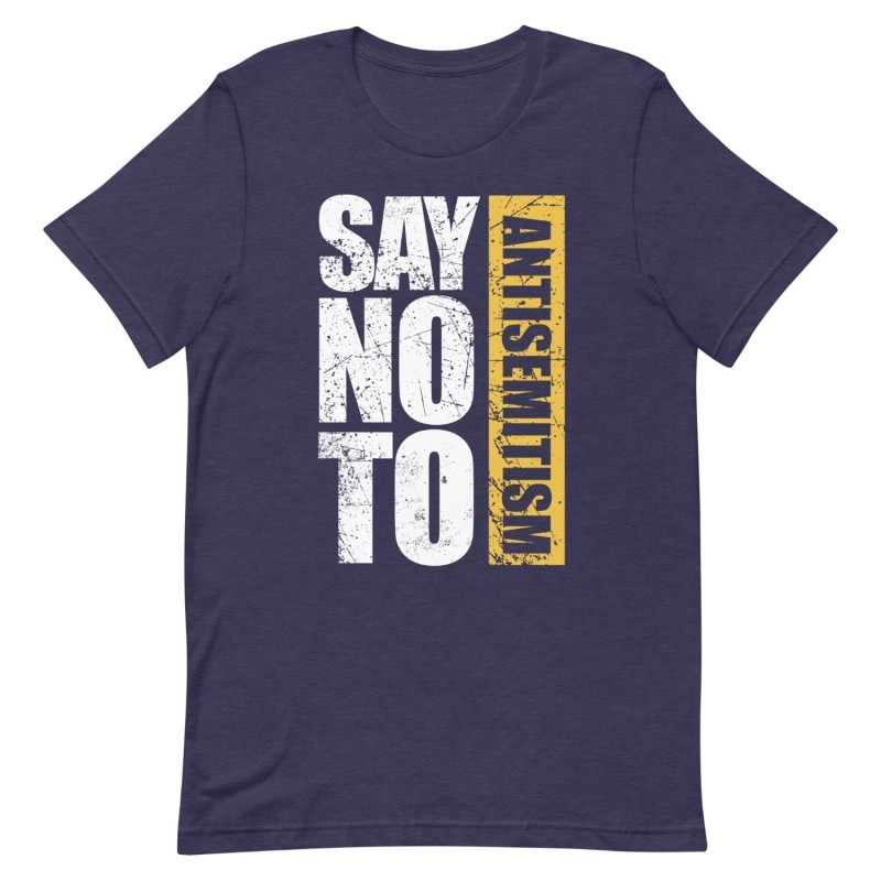 Say No To Antisemitism Block Print Unisex T-Shirt