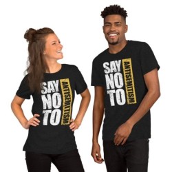 Say No To Antisemitism Block Print Unisex T-Shirt