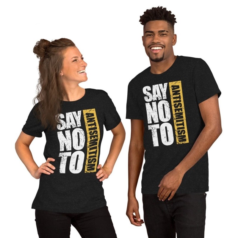 Say No To Antisemitism Block Print Unisex T-Shirt