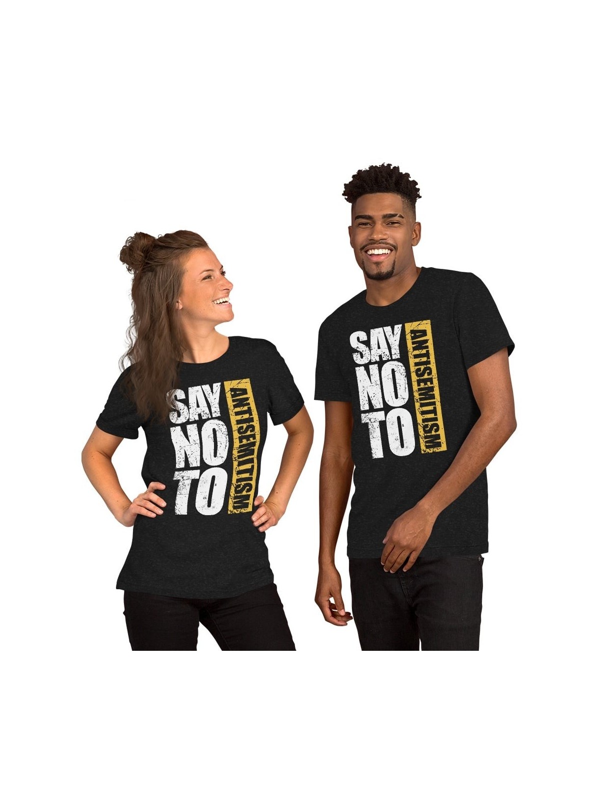 Say No To Antisemitism Block Print Unisex T-Shirt