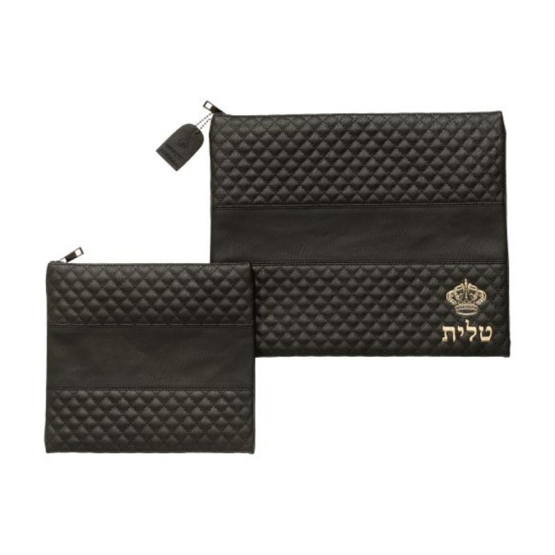 Faux Leather Tallit and Tefillin Bag Set Go... | Talit & Tefillin Bags