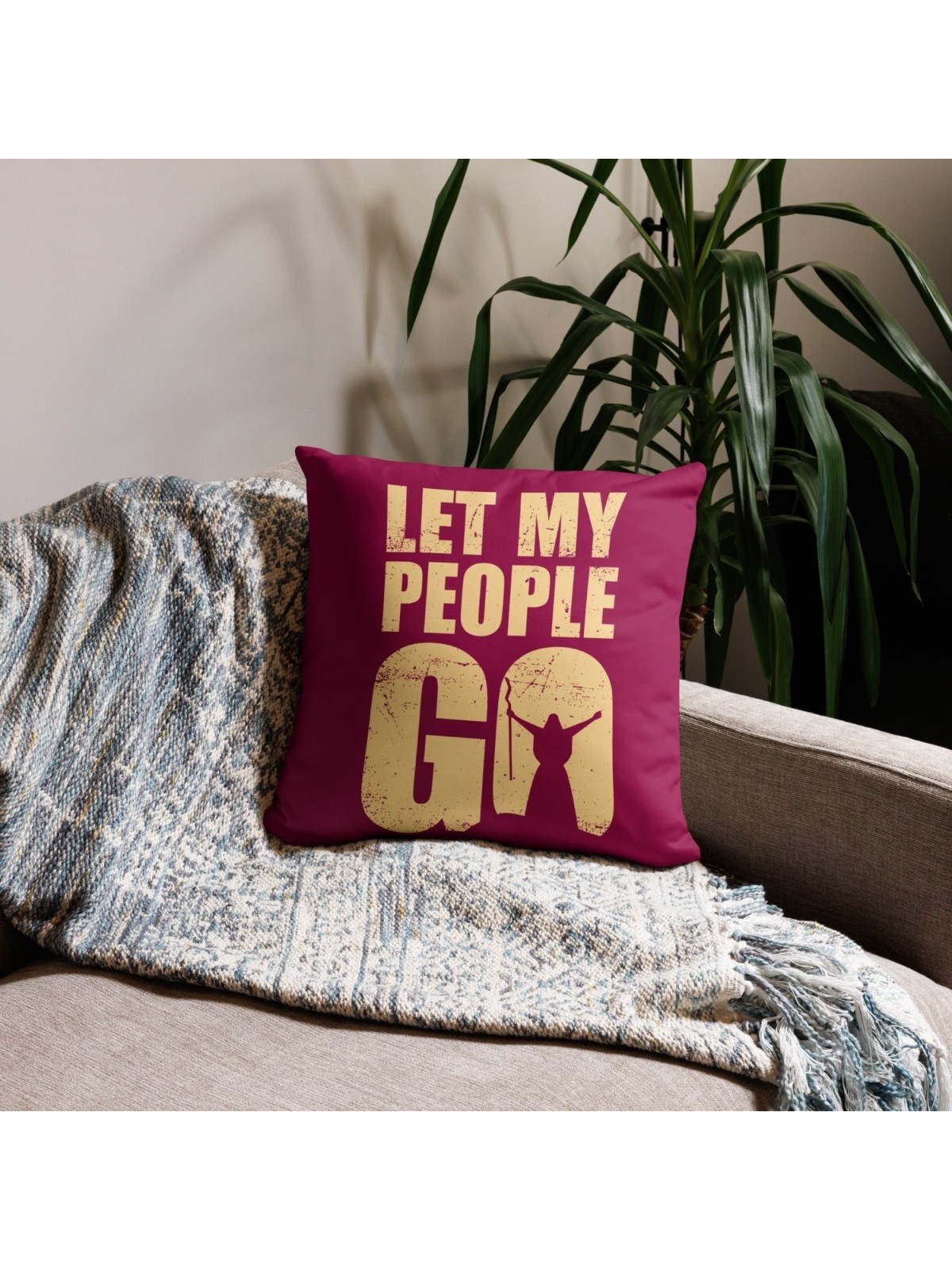 Let My People Go Passover Pillow