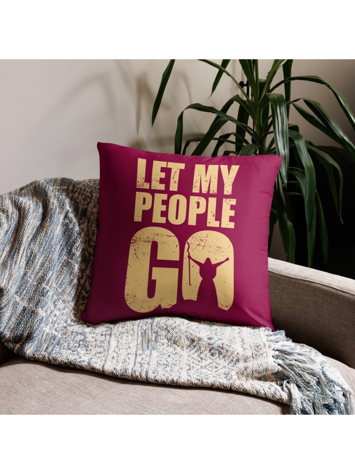 Let My People Go Passover Pillow