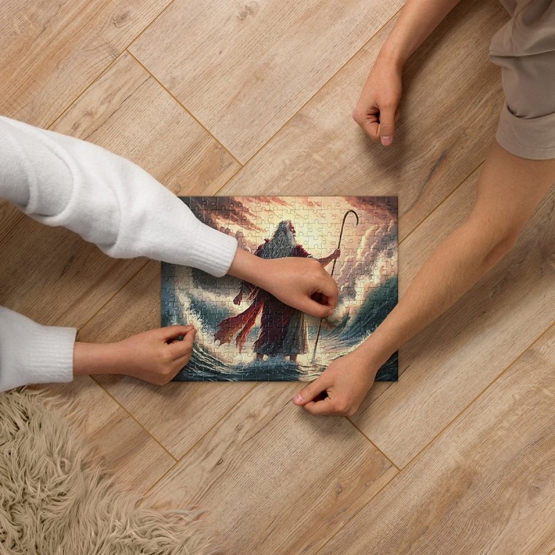 Moses Splitting Red Sea Puzzle 252 / 520 piece
