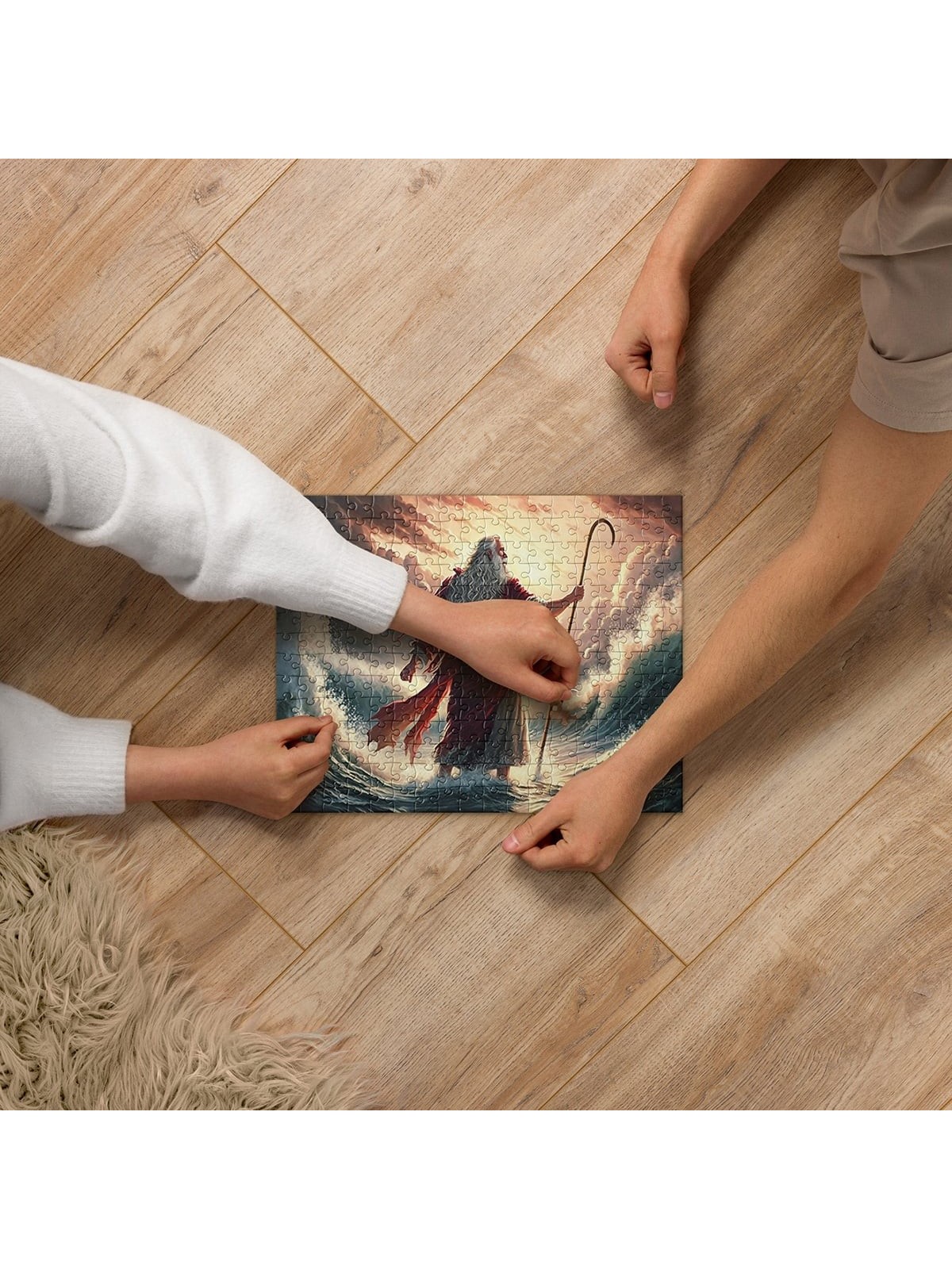 Moses Splitting Red Sea Puzzle 252 / 520 piece