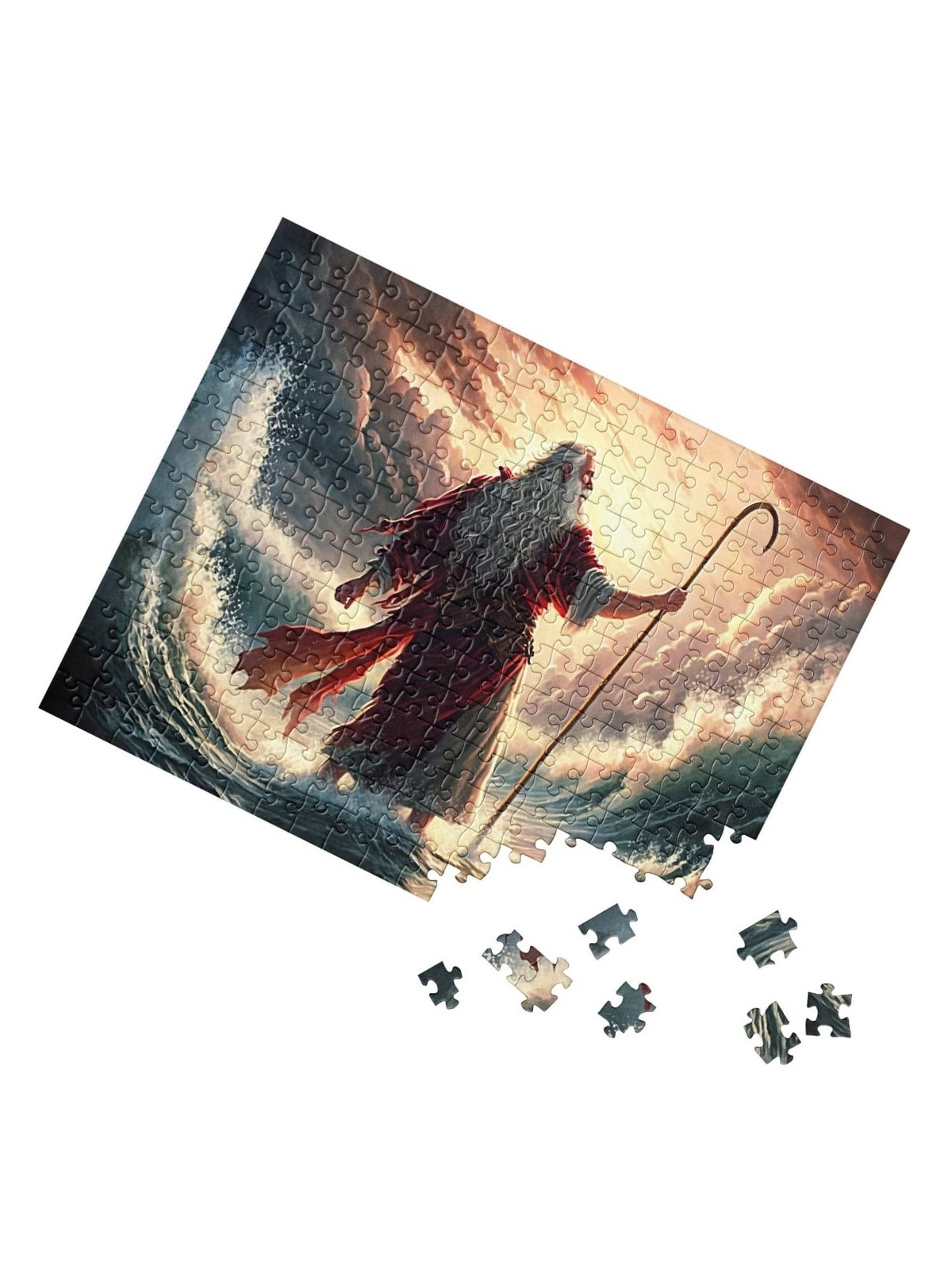Moses Splitting Red Sea Puzzle 252 / 520 piece