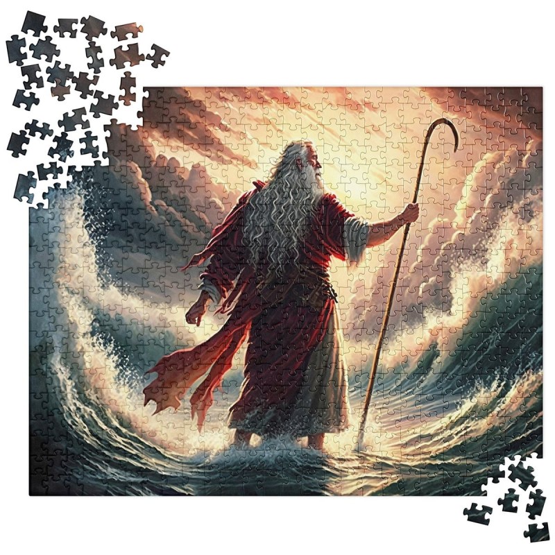 Moses Splitting Red Sea Puzzle 252 / 520 piece