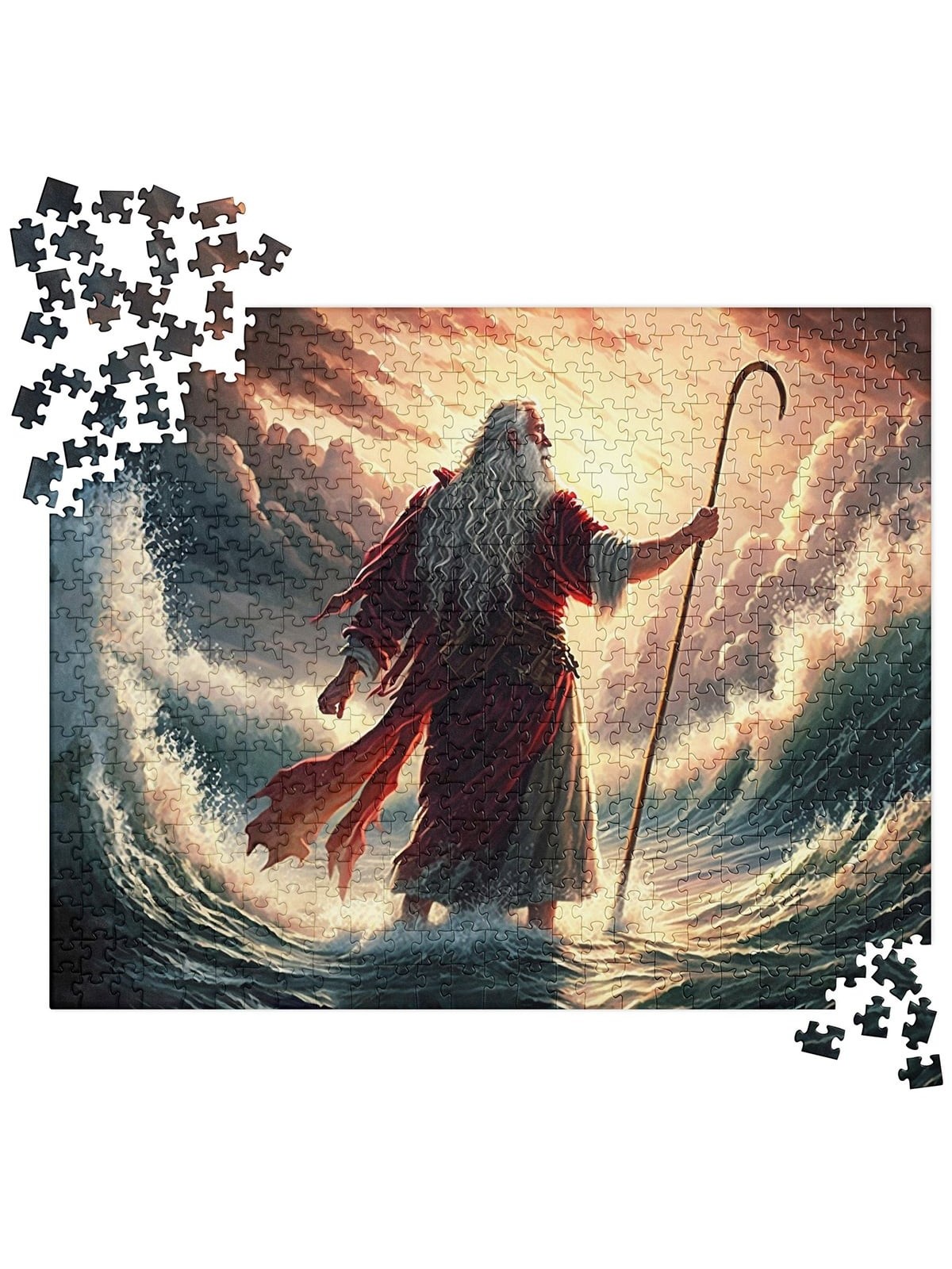 Moses Splitting Red Sea Puzzle 252 / 520 piece