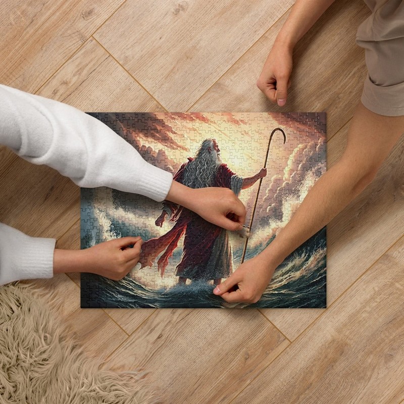 Moses Splitting Red Sea Puzzle 252 / 520 piece