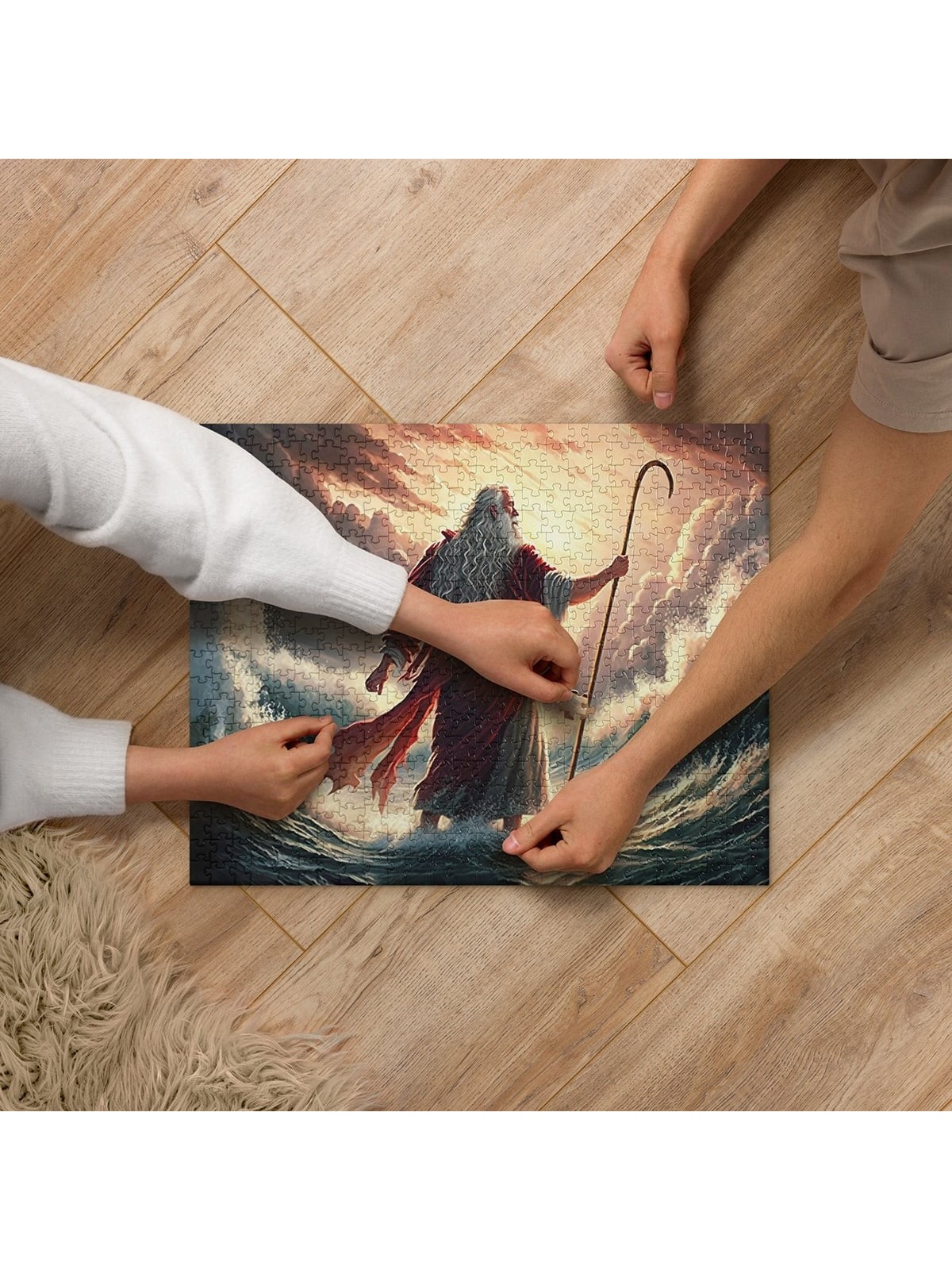 Moses Splitting Red Sea Puzzle 252 / 520 piece