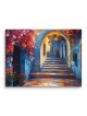 Colorful Street of Jerusalem Print on Canvas