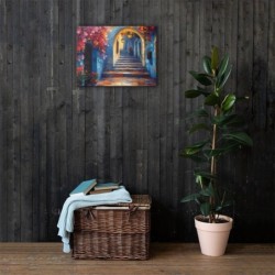 Colorful Street of Jerusalem Print on Canvas