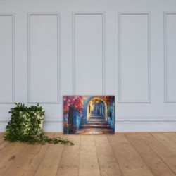 Colorful Street of Jerusalem Print on Canvas