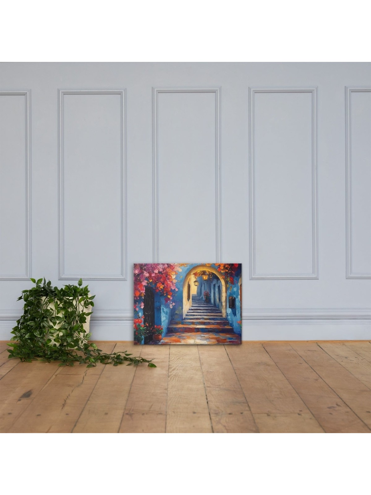 Colorful Street of Jerusalem Print on Canvas