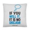 'If You Will It, It Is No Dream' - Herzl Inspirational Pillow