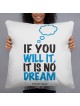 'If You Will It, It Is No Dream' - Herzl Inspirational Pillow