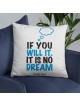 'If You Will It, It Is No Dream' - Herzl Inspirational Pillow