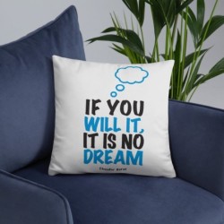 'If You Will It, It Is No Dream' - Herzl Inspirational Pillow
