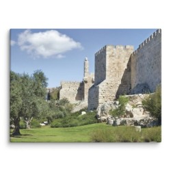 Vieille ville de Jérusalem et tour de David Impression sur toile