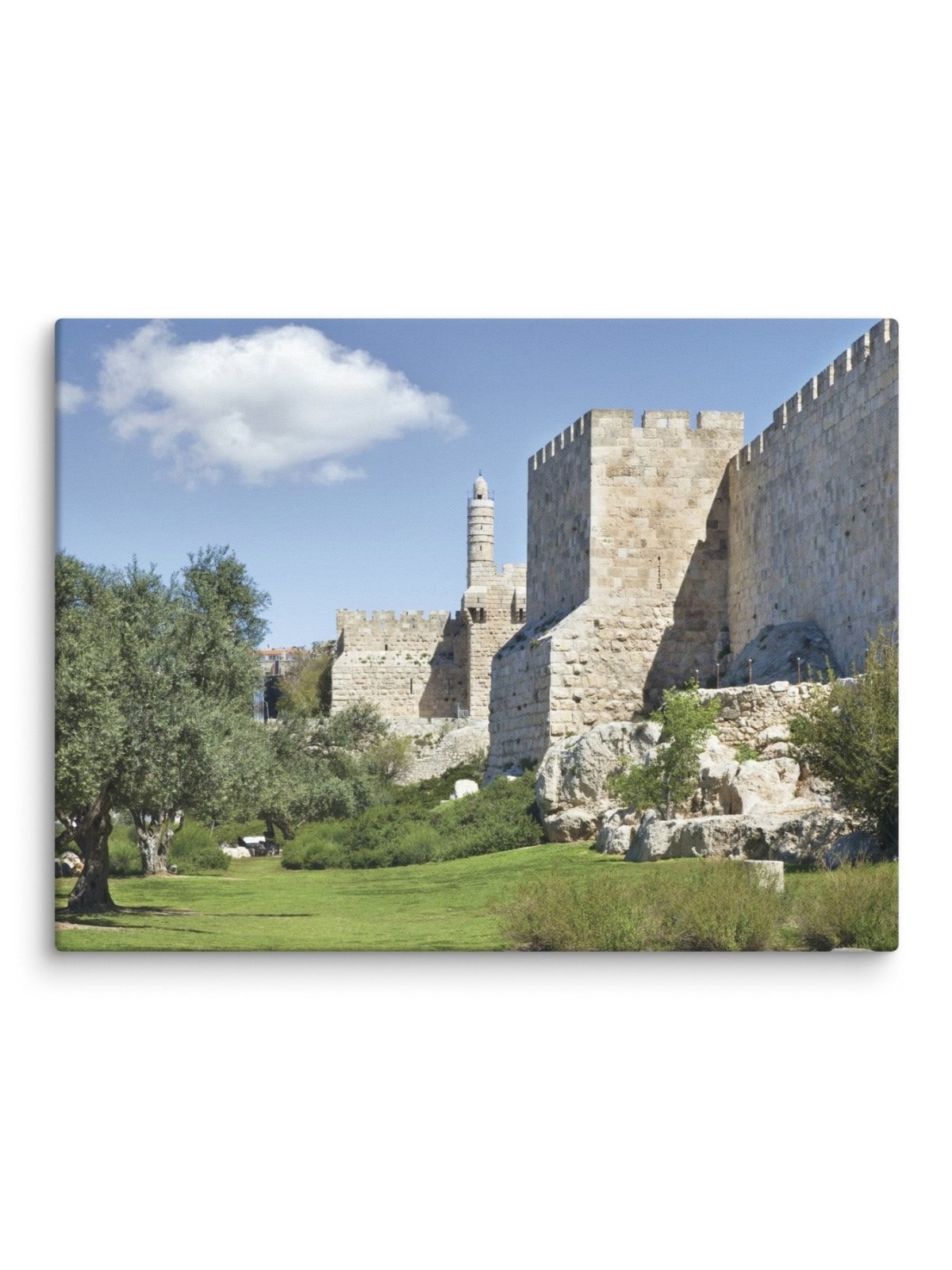 Vieille ville de Jérusalem et tour de David Impression sur toile