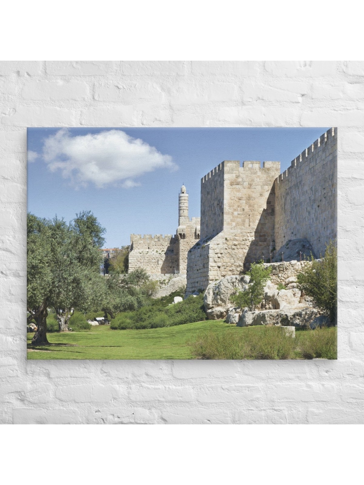 Vieille ville de Jérusalem et tour de David Impression sur toile