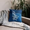 Blue Am Yisrael Chai Pillow with Flag