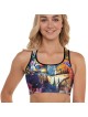 Jerusalem Pop Art Designer Padded Sports Bra