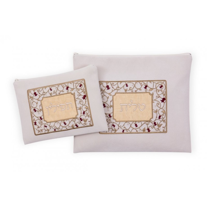 Ronit Gur Impala Tallit Bags Set Off White ... | Talit & Tefillin Bags