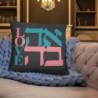 Decorative Ahava / Love Gray Pillow