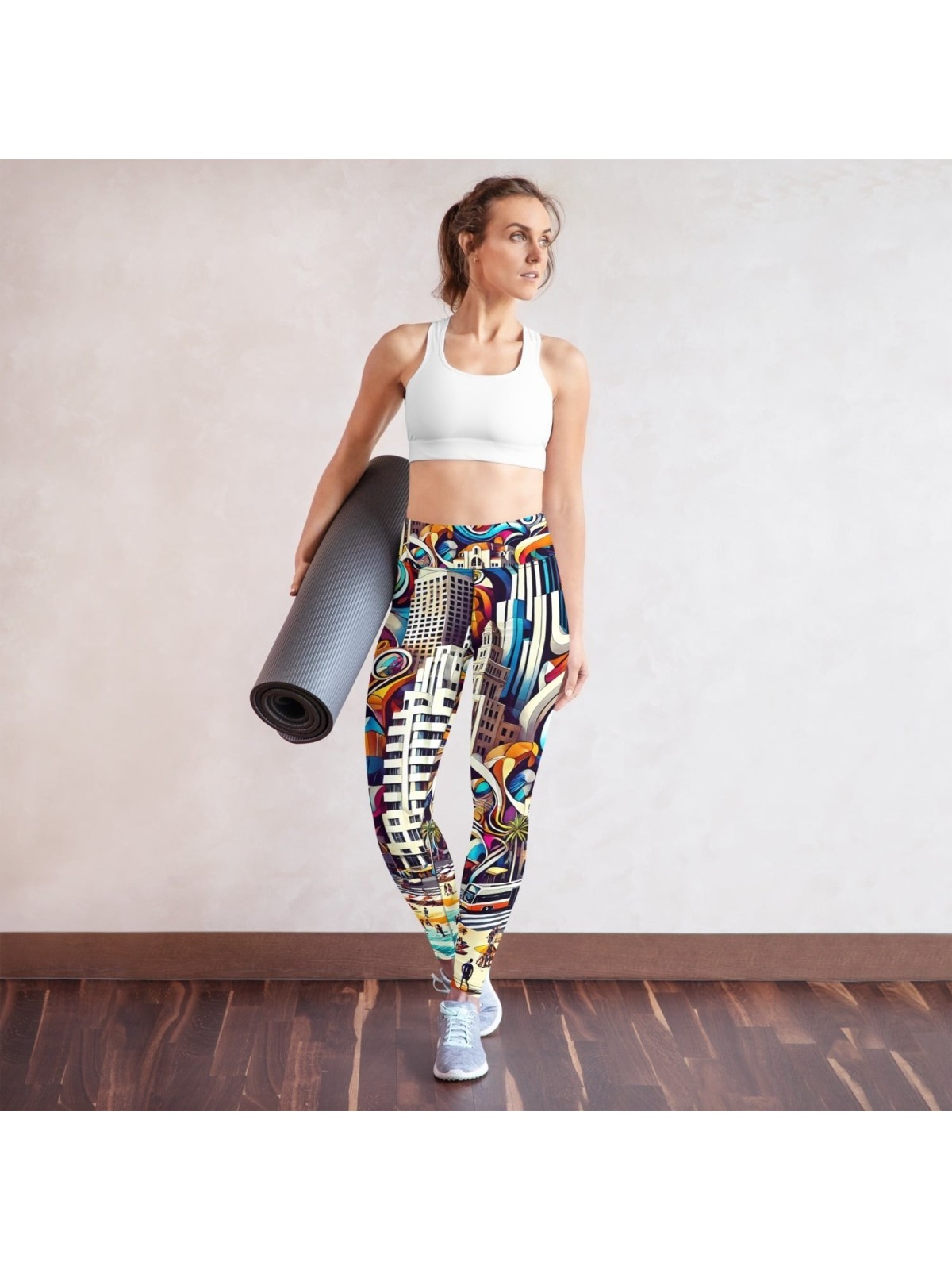 Leggings de yoga de créateur de pop art de Tel Aviv